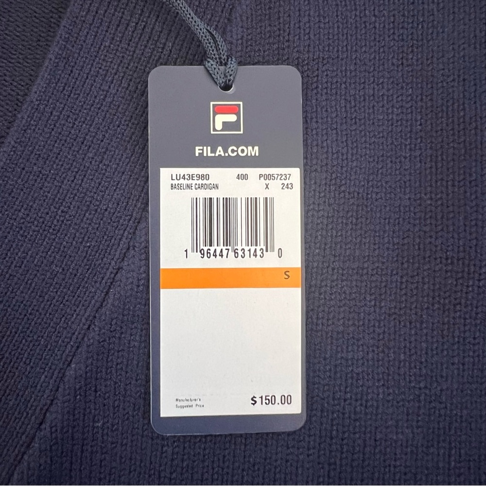 ❤️NWT❤️ FILA Baseline Cardigan Navy - Picture 7 of 8